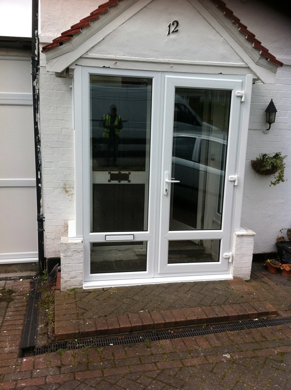 uPVC French doors fitted as front entrance in Hatfield